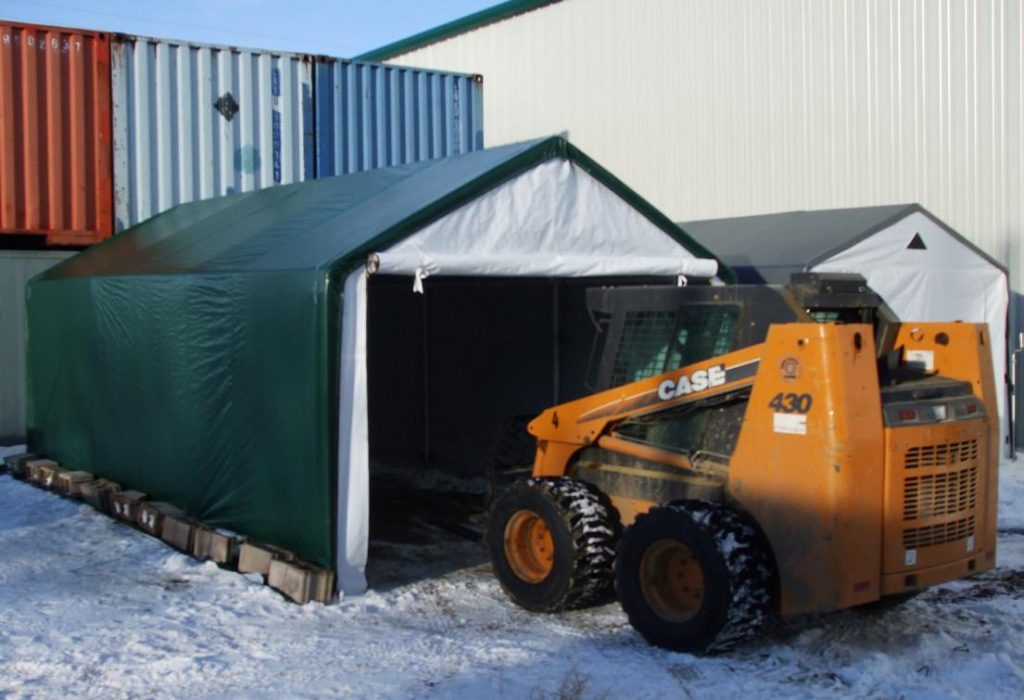 Econo Car Garage 10' x 10" x 20' Airdrie Canvas Tent & Awning